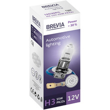 Лампа BREVIA H3 12V 55W PК22s Power +30% СР (12030PC)