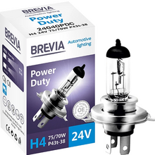 Лампа BREVIA H4 24V 75|70W P143t Power Duty CP (24040PDC)
