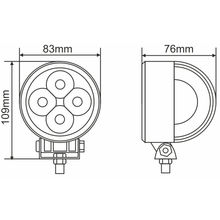 Фара світлодіодна BREVIA 10-30V 12W 4 x 3W 880 Lm EPISTAR FLOOD 1 шт (10601RFX1)