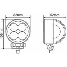 Фара світлодіодна BREVIA 10-30V 12W 4 x 3W 880 Lm ERISTAR 4D SPOT 1 шт (10602RLX1)