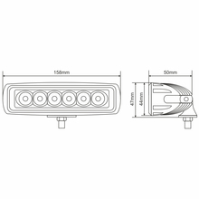 Фара светодиодная BREVIA 10-30V 18W 6 x 3W 1320Lm EPISTAR FLOOD 1 шт (10611FX1)