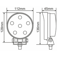 Фара світлодіодна BREVIA 10-30V 18W 6 x 3W 1320Lm EPISTAR SPOT 1 шт (10621RSX1)