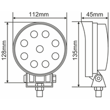 Фара светодиодная BREVIA 10-30V 27W 9 x 3W 1980Lm EPISTAR SPOT 1 шт (10641RSX1)