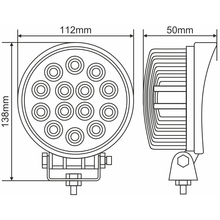 Фара светодиодная BREVIA 10-30V 42W 14 x 3W 2800Lm EPISTAR WHITE FLOOD 1 шт (10651RFX1)