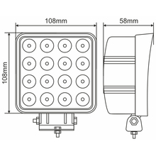 Фара светодиодная BREVIA 10-30V 48W 16 x 3W 3520Lm EPISTAR WHITE SPOT 1 шт (210652QSX1)