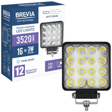 Фара светодиодная BREVIA 10-30V 48W 16 x 3W 3520Lm EPISTAR WHITE SPOT 1 шт (210652QSX1)