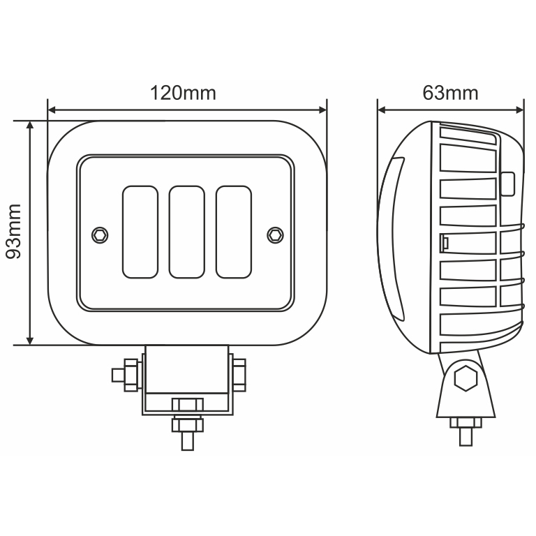 Внешний вид Фара светодиодная BREVIA 10-30V 30W 3 x 10W 2700Lm CSP1860DE 1 шт (10660QLX1)