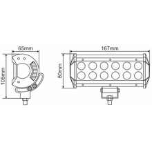 Фара светодиодная BREVIA 10-30V 36W 12 x 3W 3000Lm CREE SPOT 1 шт (10712SX1)