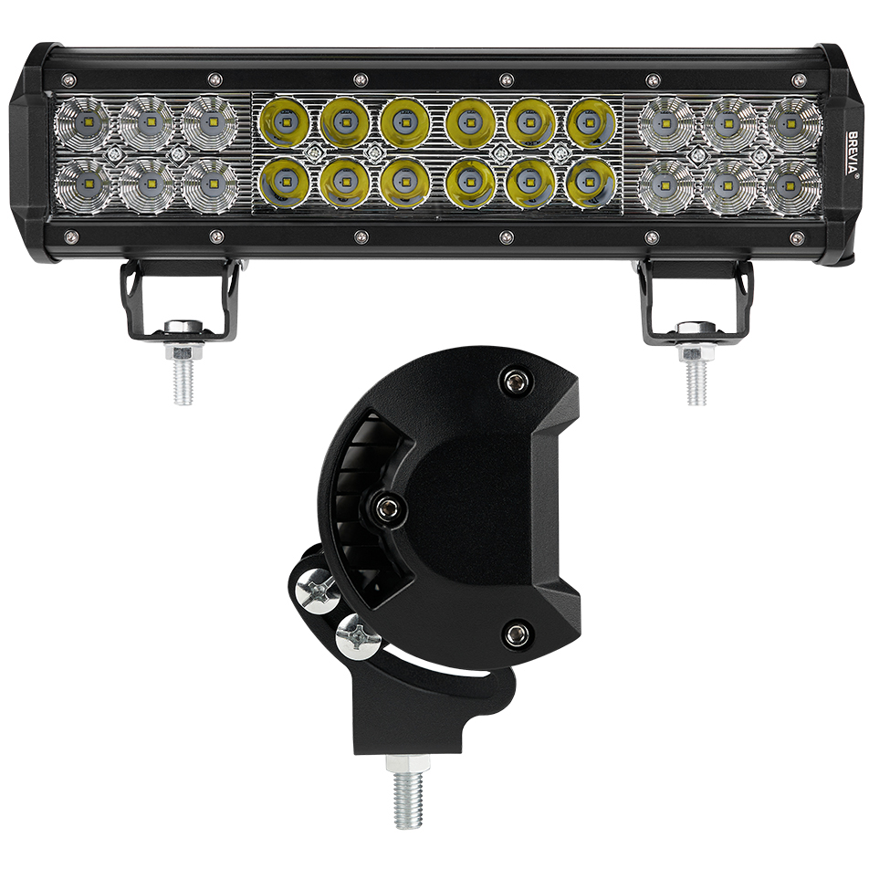 Фара світлодіодна BREVIA 10-30V 72W 24 x 3W 6000Lm CREE COMBO 1 шт (10724CX1) Матеріал метал