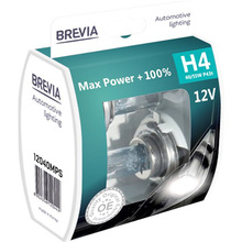 Галогенова лампа Brevia H4 12V 60/55W P43t Max Power +100% S2 (12040MPS)
