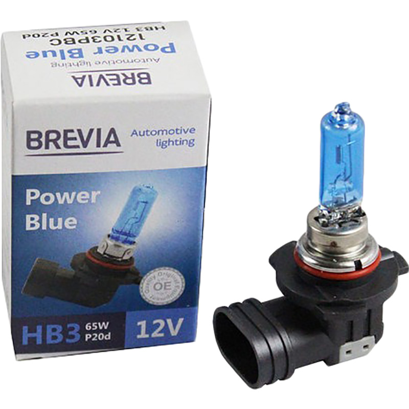 Галогеновая лампа BREVIA HB3 12V 65W P20d Power Blue 4200K (12103PBC) Совместимость универсальные