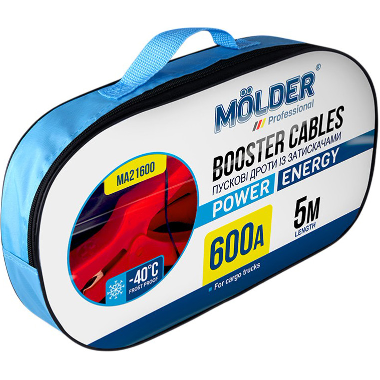 Фото 4 Стартовые провода MOLDER 600А 5 м (MA21600)