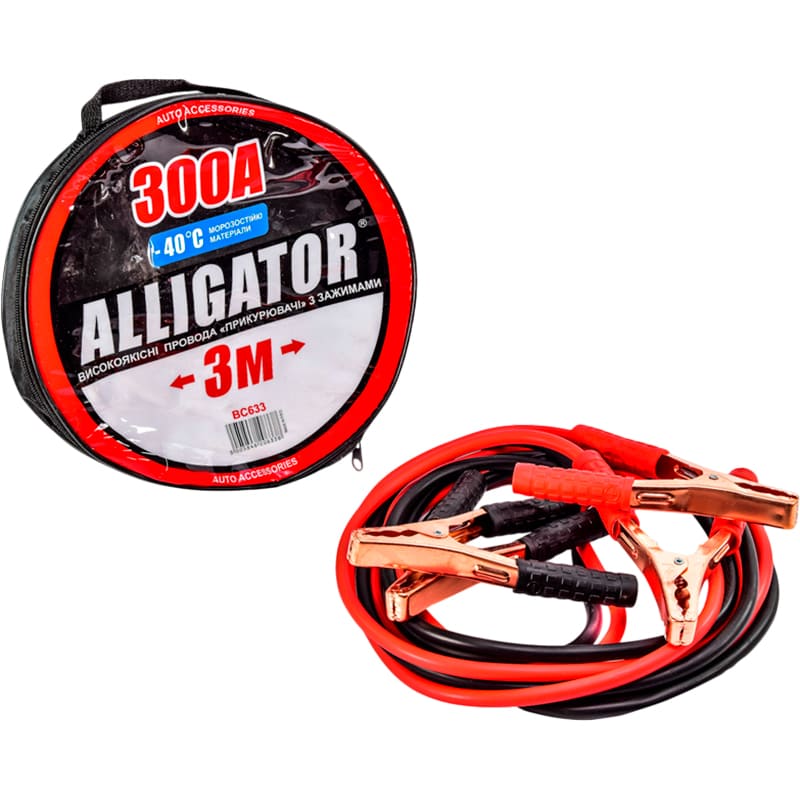 Внешний вид Стартовые провода ALLIGATOR 300 А 3 м (BC633)