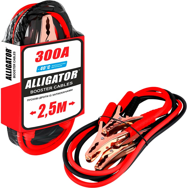 Стартові дроти ALLIGATOR 300 А 3 м (BC634) Довжина 250