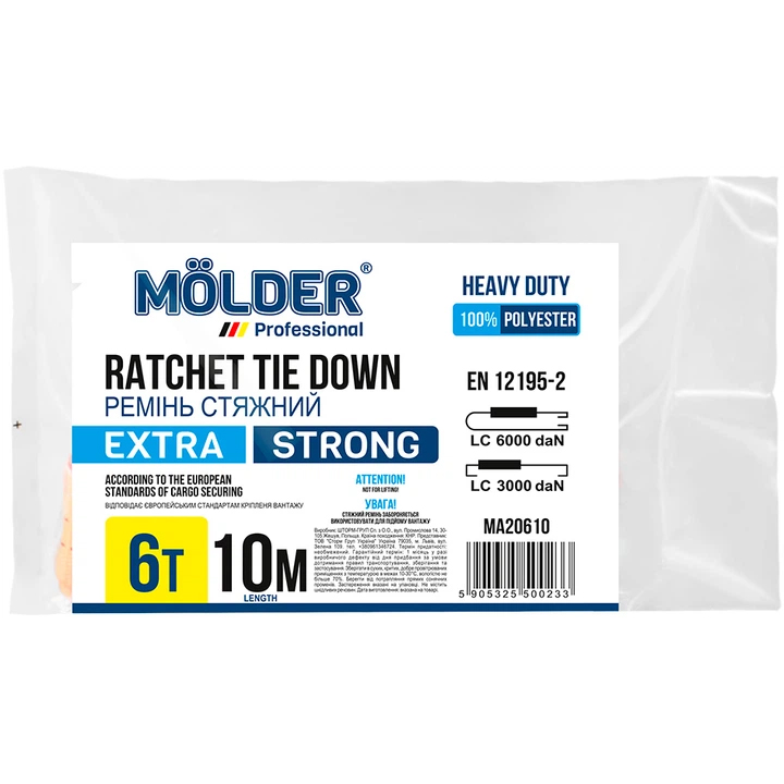 Фото 4 Ремень стяжной MOLDER 6т 10м (MA20610)