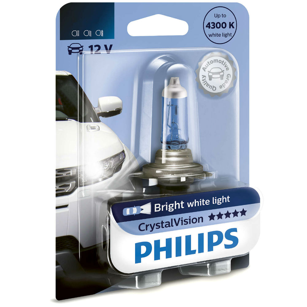 Галогенная лампа PHILIPS H11 Cristal Vision 4300K 1 шт/блистер (12362CVB1)