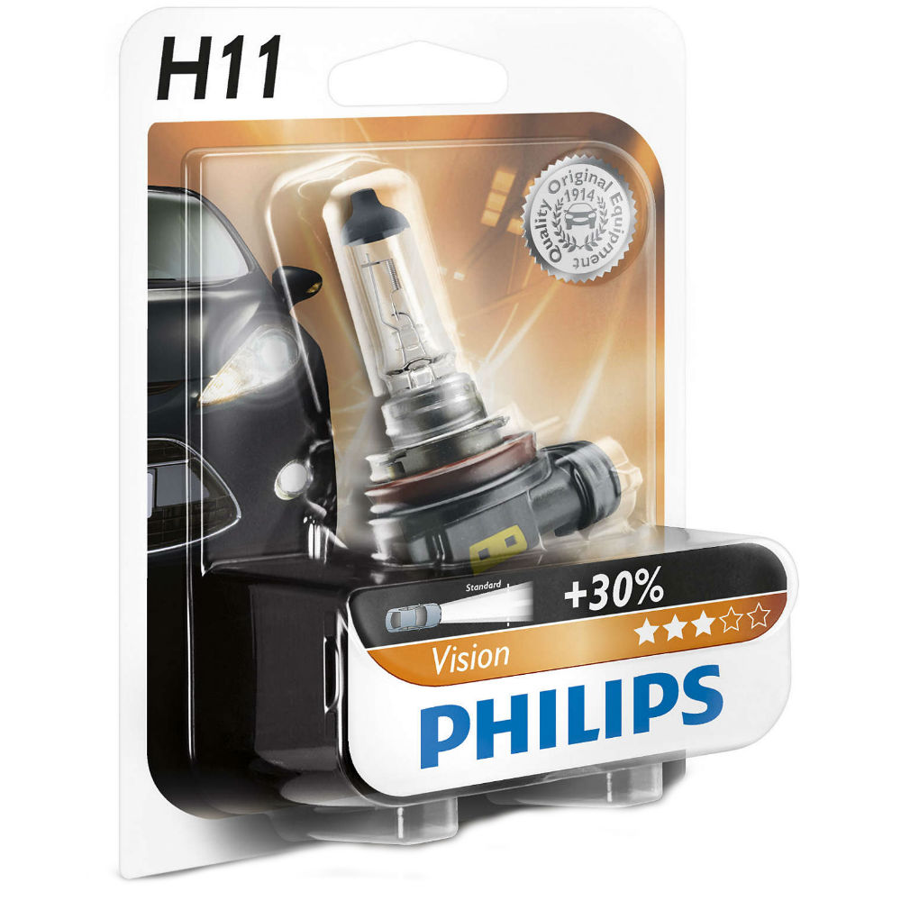 

Галогенная лампа PHILIPS H11 Vision 3200K 1 шт/блистер (12362PRB1), H11 Vision, 3200K, 1шт/блистер