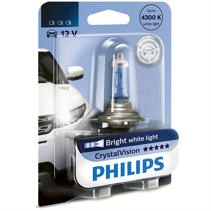 Галогенная лампа PHILIPS H3 Cristal Vision 4300K 1 шт/блистер (12336CVB1)