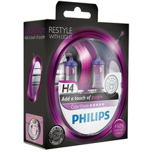 Лампа PHILIPS H4 ColorVision Purple, 2шт/блістер (12342CVPPS2)