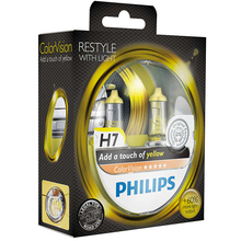 Галогенная лампа PHILIPS H7 ColorVision Yellow, 3350K, 2шт/блистер (12972CVPYS2)