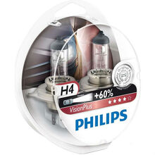 Галогенная лампа PHILIPS H4 VisionPlus, 2 шт (12342VPS2)