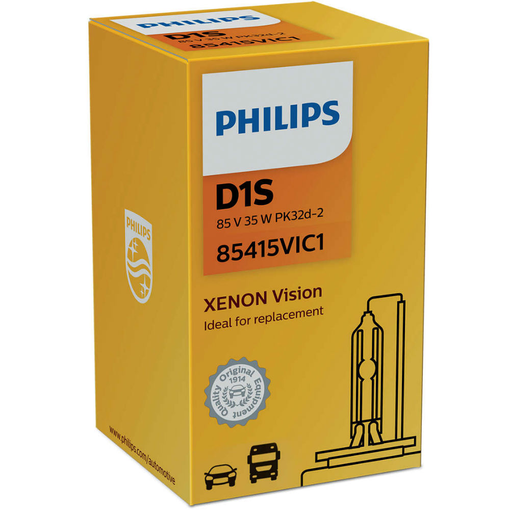 Лампа PHILIPS D1S Vision 4600K 1 шт/картон (85415VIC1) Захист від короткого замикання False