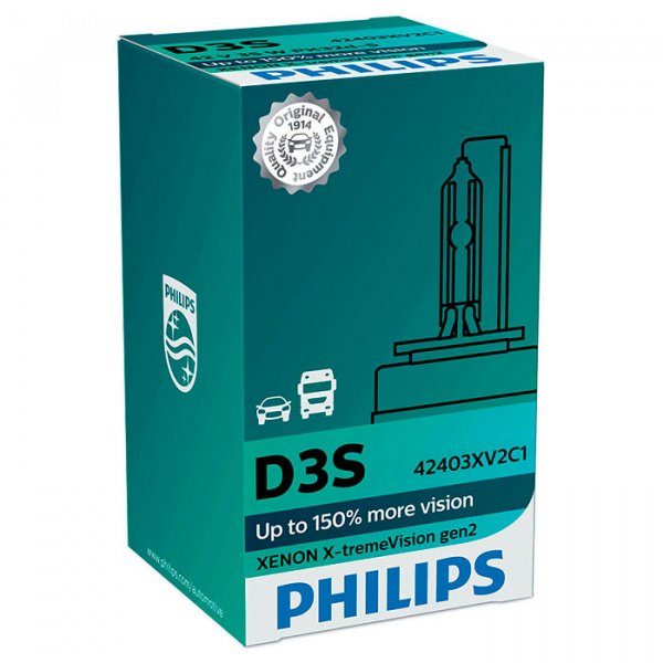 Лампа PHILIPS D3S X-tremeVision gen2 1 шт/картон (42403XV2C1) Захист від короткого замикання False