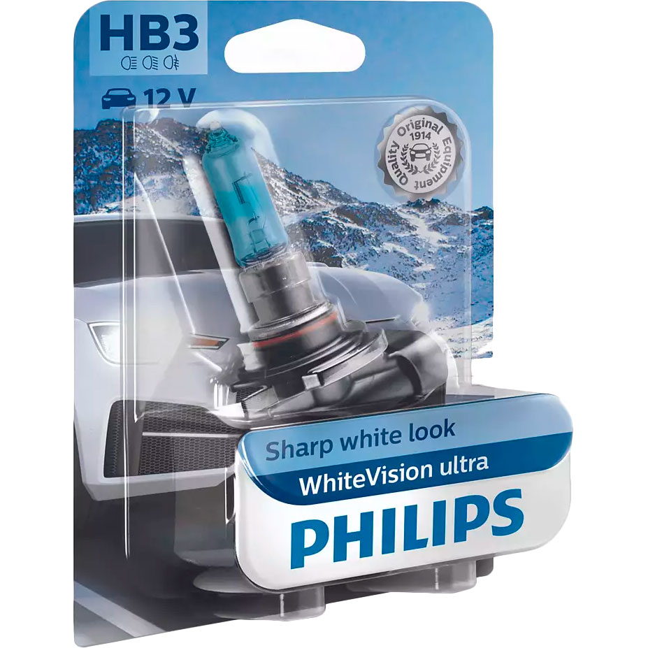 philips HB3 WhiteVision Ultra +60%, 3800K, 1/
