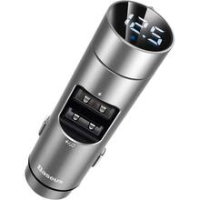 FM-трансмітер BASEUS Energy Column 3.1 A 2 USB silver (29246silver)