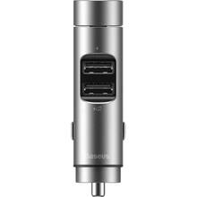 FM-трансмиттер BASEUS Energy Column 3.1A 2 USB silver (29246silver)