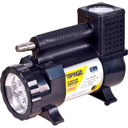 

Компрессор Vitol Торнадо 150psi 15Amp 40 л (КА-Т12181 (8) С), Компресор автомобільний "Торнадо" КА-Т12181