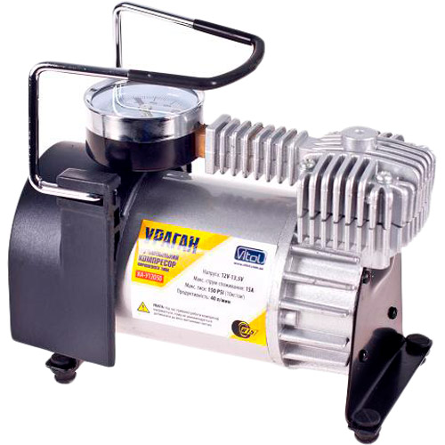 

Компрессор Vitol Ураган 150psi 15Amp 40 л (КА-У12050 (8) C/B), Компресор автомобільний "Ураган" КА-У12050