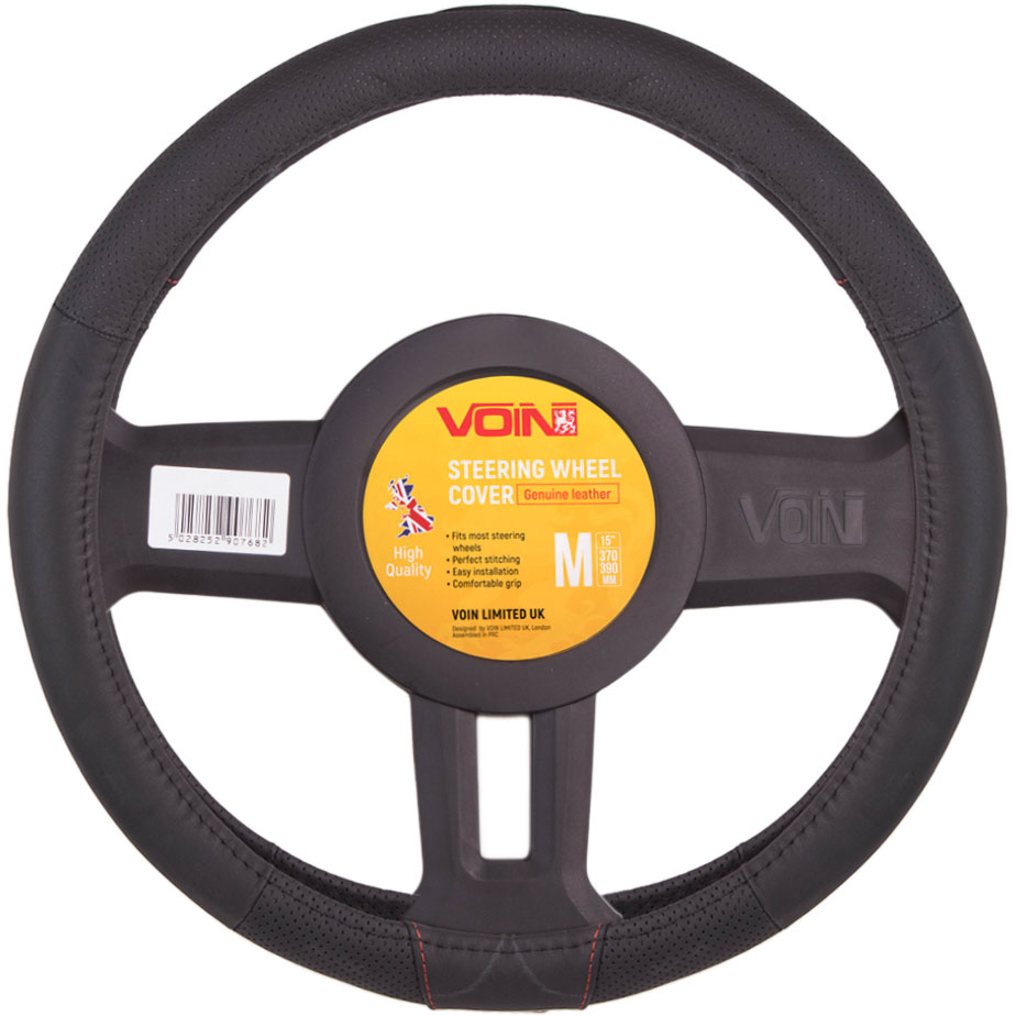 

Чехол на руль VOIN VLOD-L2031 BK M Black (VLOD-L2031 BK M (25)), Чохол на кермо VLOD-L2031 BK M чорн/БО/перф/шкіра