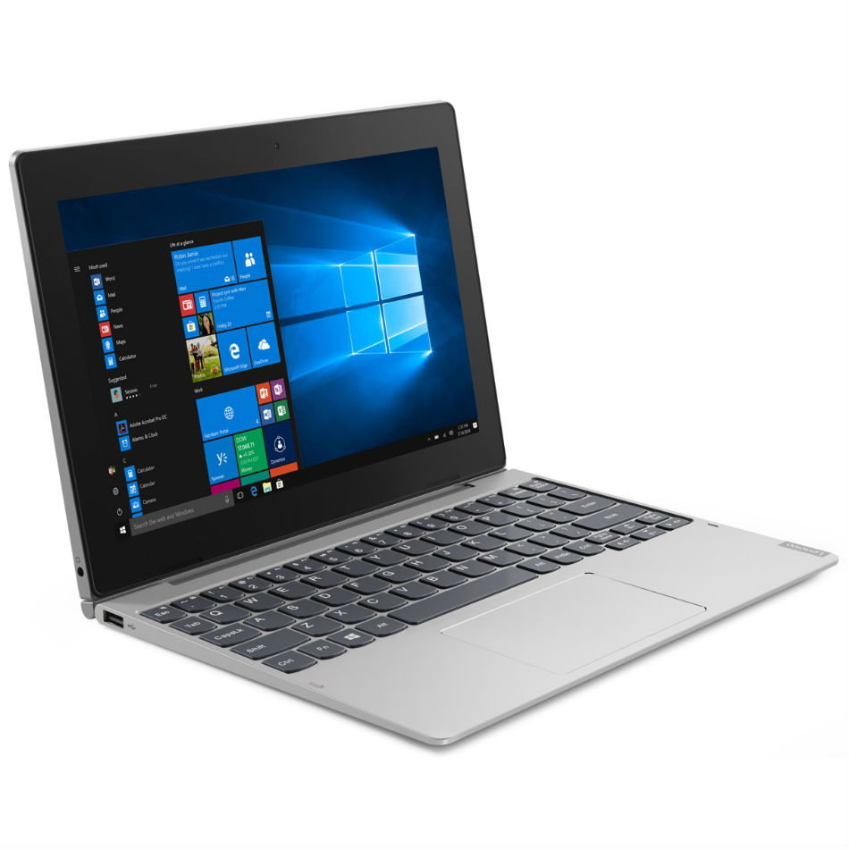 Зовнішній вигляд Ноутбук LENOVO D330 FHD N5000 4/128 WIFi Win10H Mineral Grey (81H3001LRA)