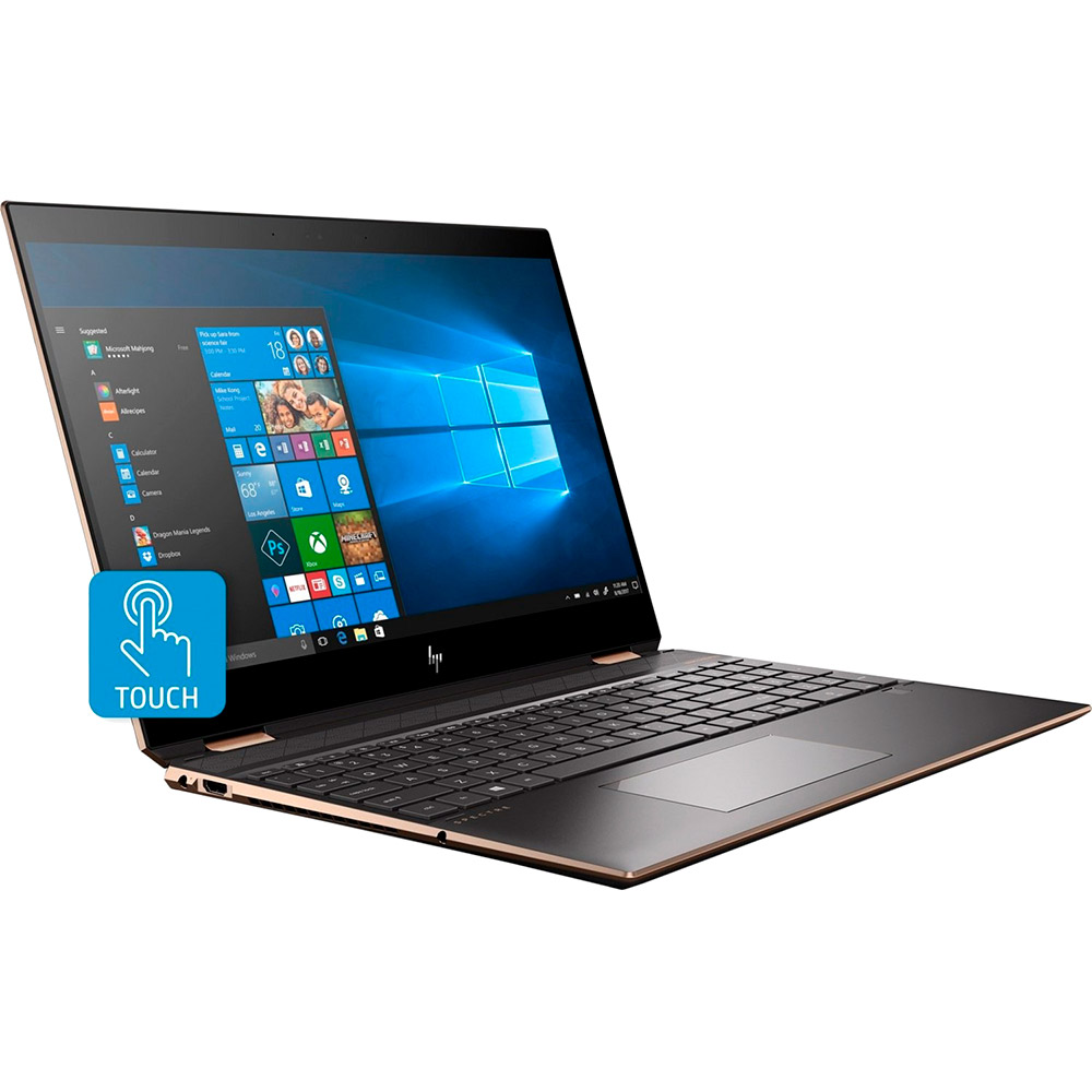 Ноутбук HP Spectre 15 x360 15-df0039ur Black/Gold (6BM06EA) Діагональ дисплея 15.6