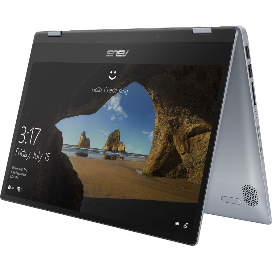 Зовнішній вигляд Ноутбук ASUS VivoBook Flip 14 TP412FA-EC212T Galaxy Blue (90NB0N32-M04070)