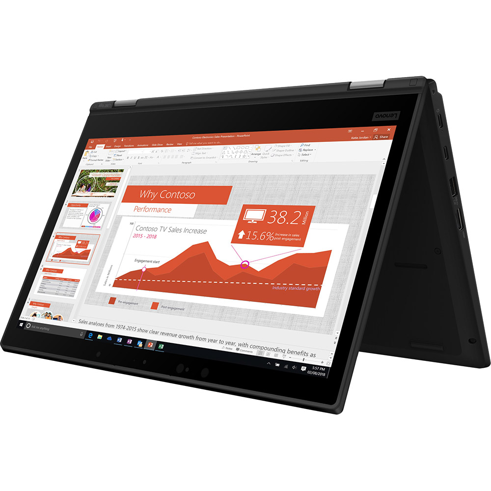 Ноутбук LENOVO ThinkPad L390 Yoga Black (20NT001MRT) Частота обновления экрана 60 Гц