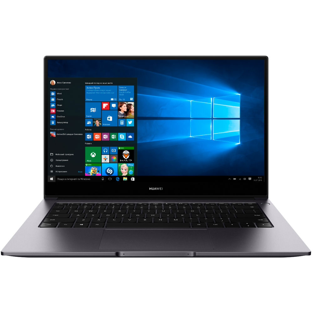 Ноутбук HUAWEI Matebook D14 Space Gray (NobelK-WAQ9BR) (53010TTB) Диагональ дисплея 14