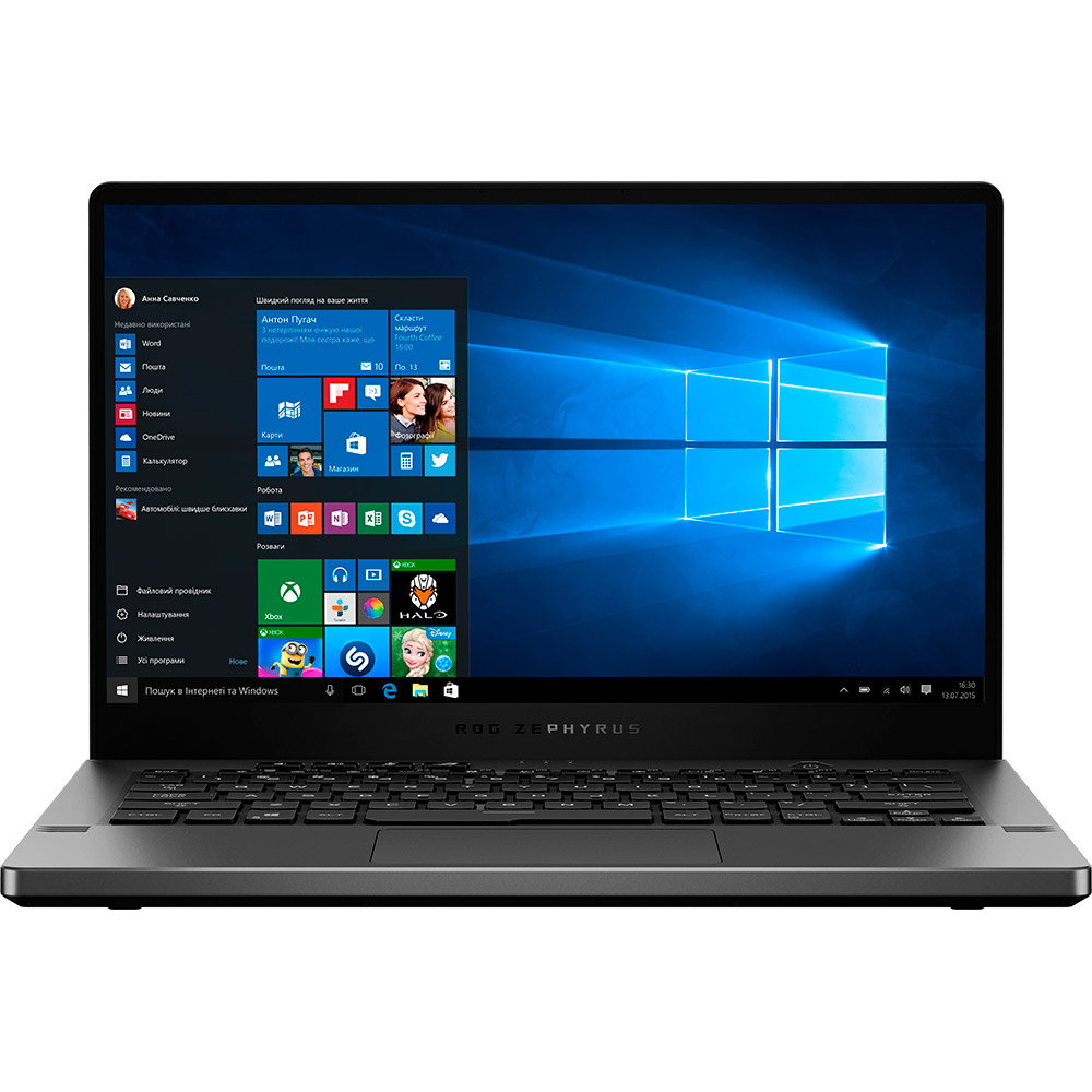

Ноутбук ASUS ROG Zephyrus G14 GA401QM-K2263T Eclipse Gray (90NR05S6-M06970), ROG Zephyrus G14 GA401QM-K2263T (90NR05S6-M06970)