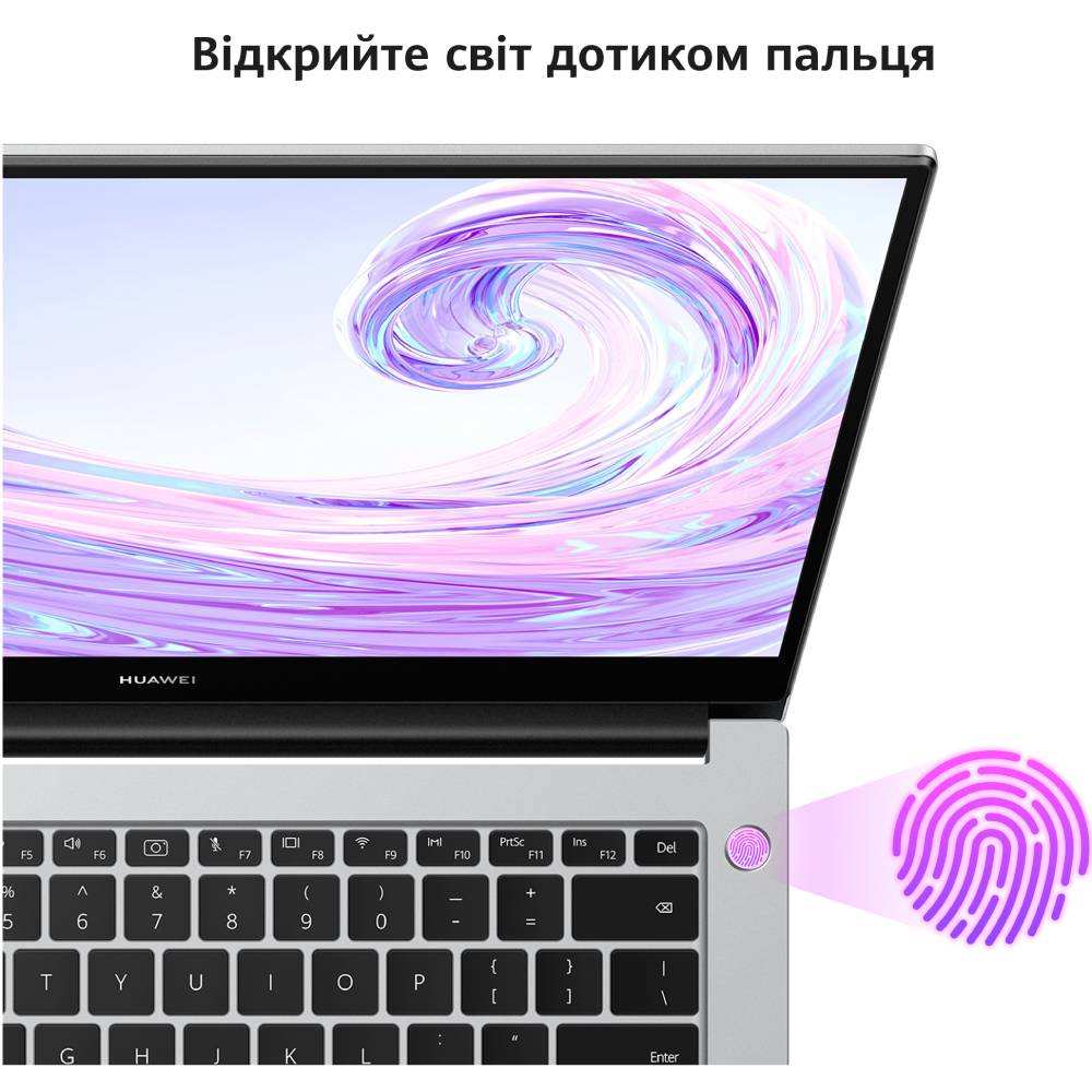 Фото 14 Ноутбук HUAWEI MateBook D14 Mystic Silver (53012HWR)