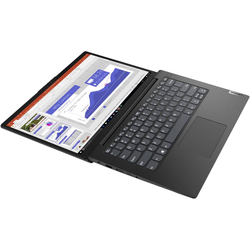 Зовнішній вигляд Ноутбук LENOVO V14 Black (82KA001SRA)