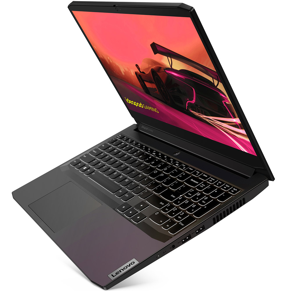 Зовнішній вигляд Ноутбук Lenovo IdeaPad Gaming 3 15ACH6 Shadow Black (82K201NBRA)