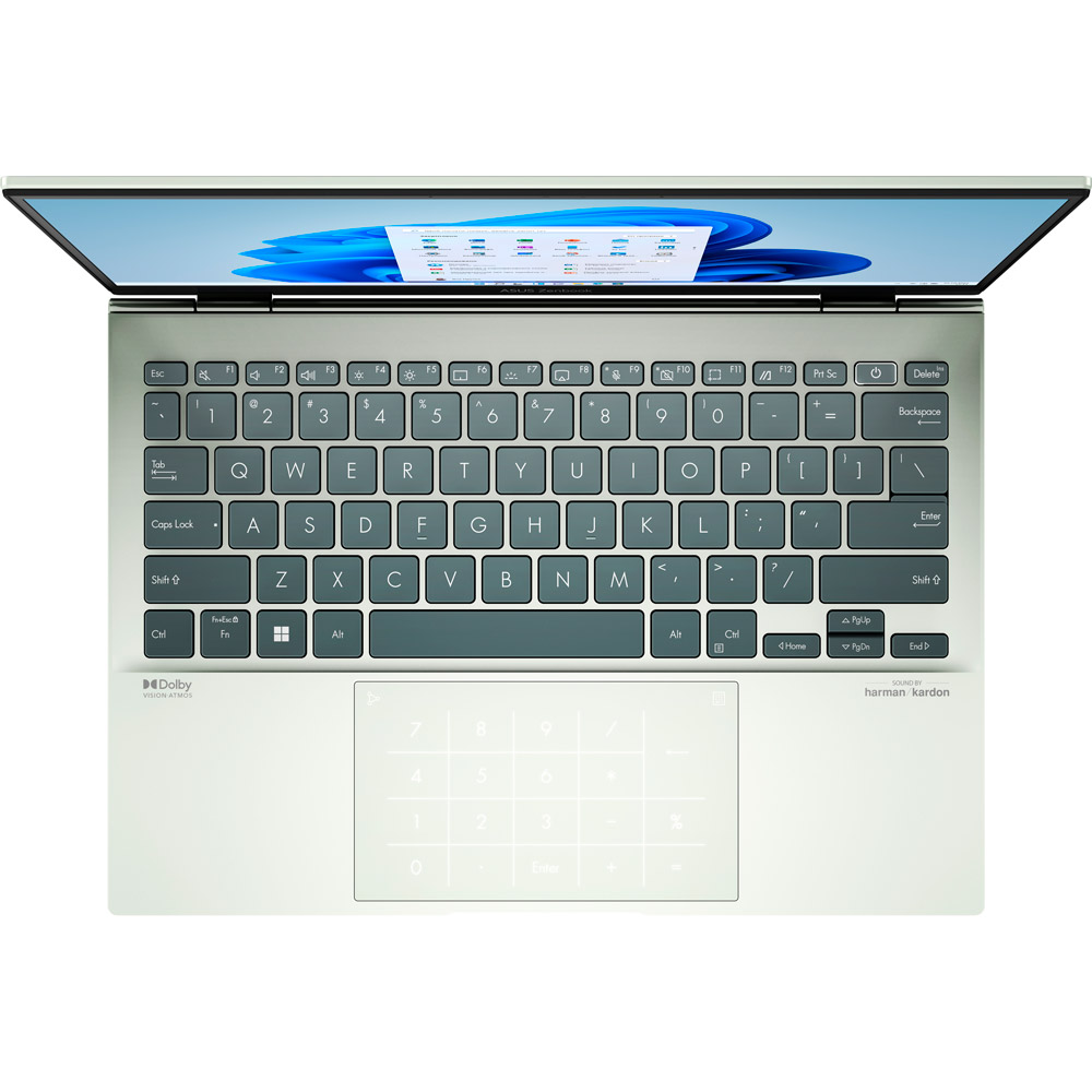 Зовнішній вигляд Ноутбук ASUS Zenbook S 13 OLED UM5302TA-LV523W Aqua Celadon (90NB0WA4-M00SS0)