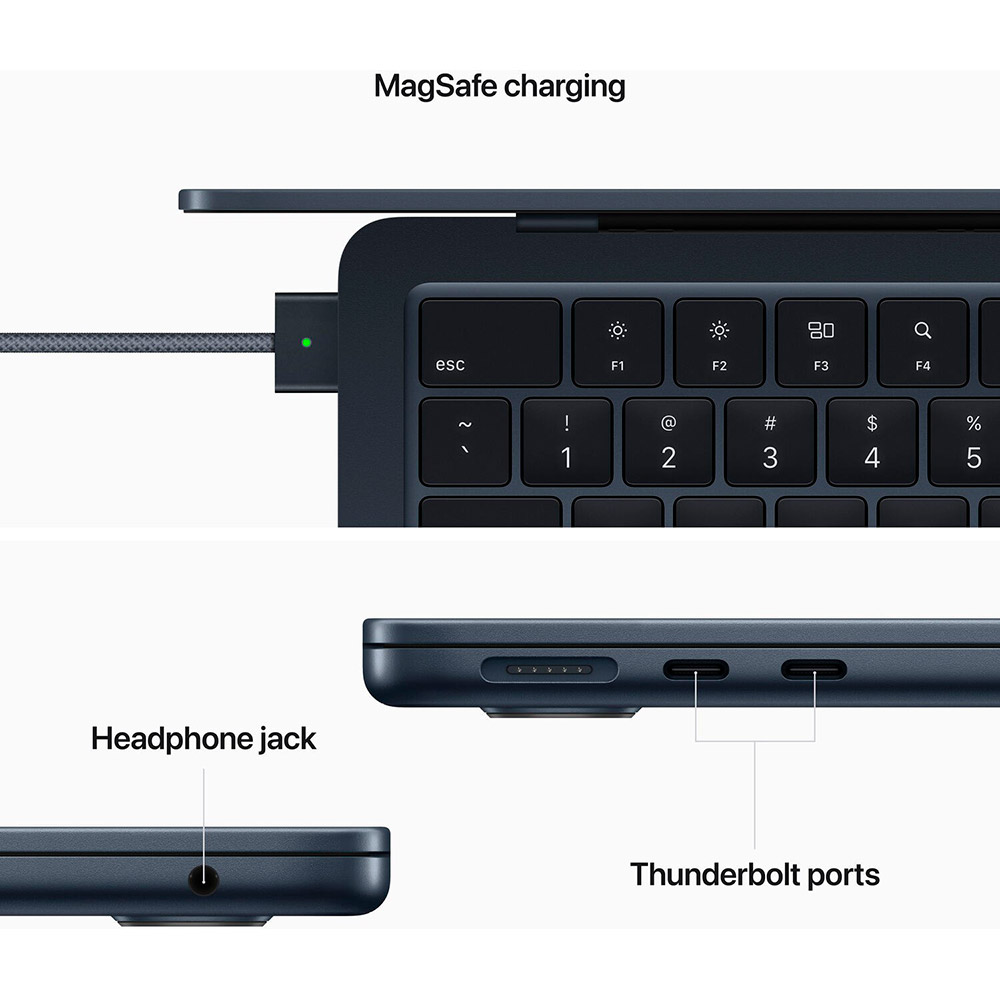 Замовити Ноутбук APPLE MacBook Air M2 13" 512Gb Midnight (MLY43UA/A)