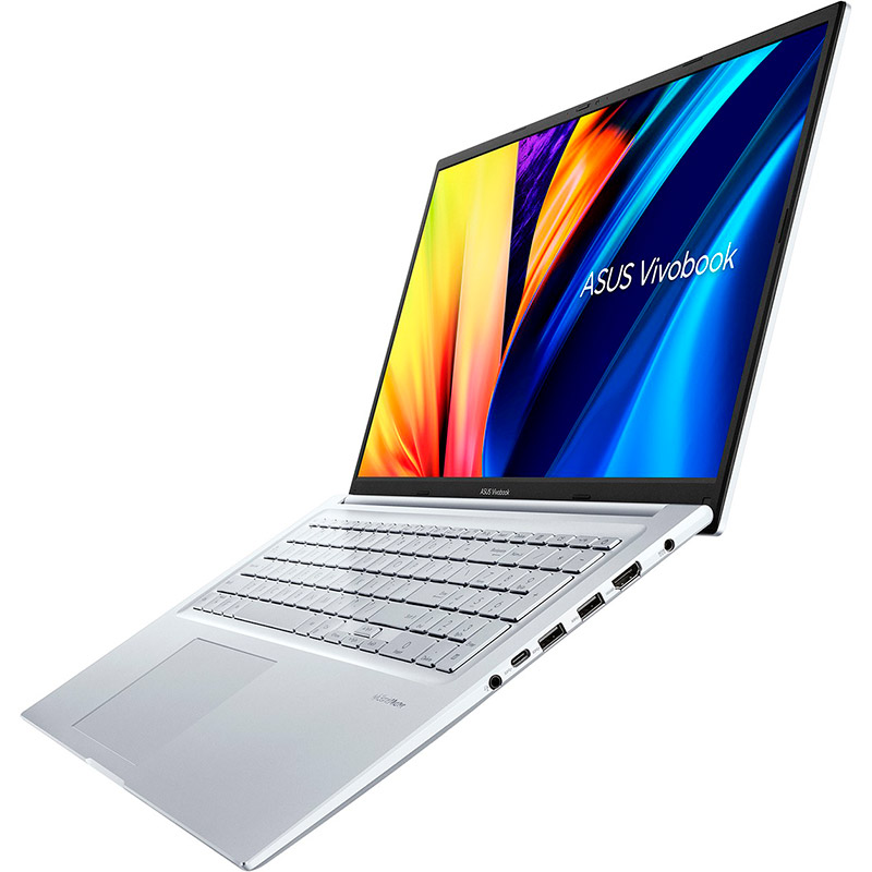 Зовнішній вигляд Ноутбук ASUS Vivobook 17X K1703ZA-AU148 Transparent Silver (90NB0WN1-M00600)