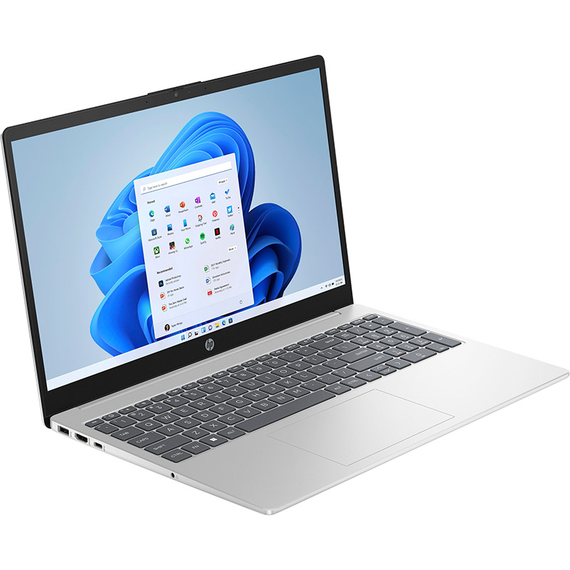 Зовнішній вигляд Ноутбук HP Laptop 15-fc0048ua Natural Silver (91L21EA)