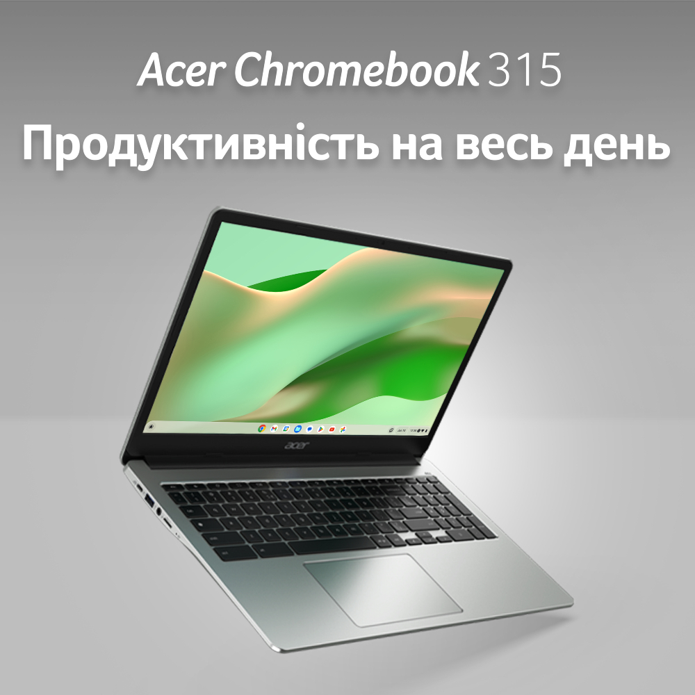 В интернет магазине Ноутбук ACER Chromebook CB315-4H Pure Silver (NX.KB9EU.001)