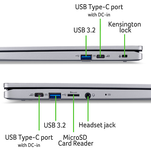 В Украине Ноутбук ACER Chromebook CB315-5H Sparkly Silver (NX.KPPEU.001)