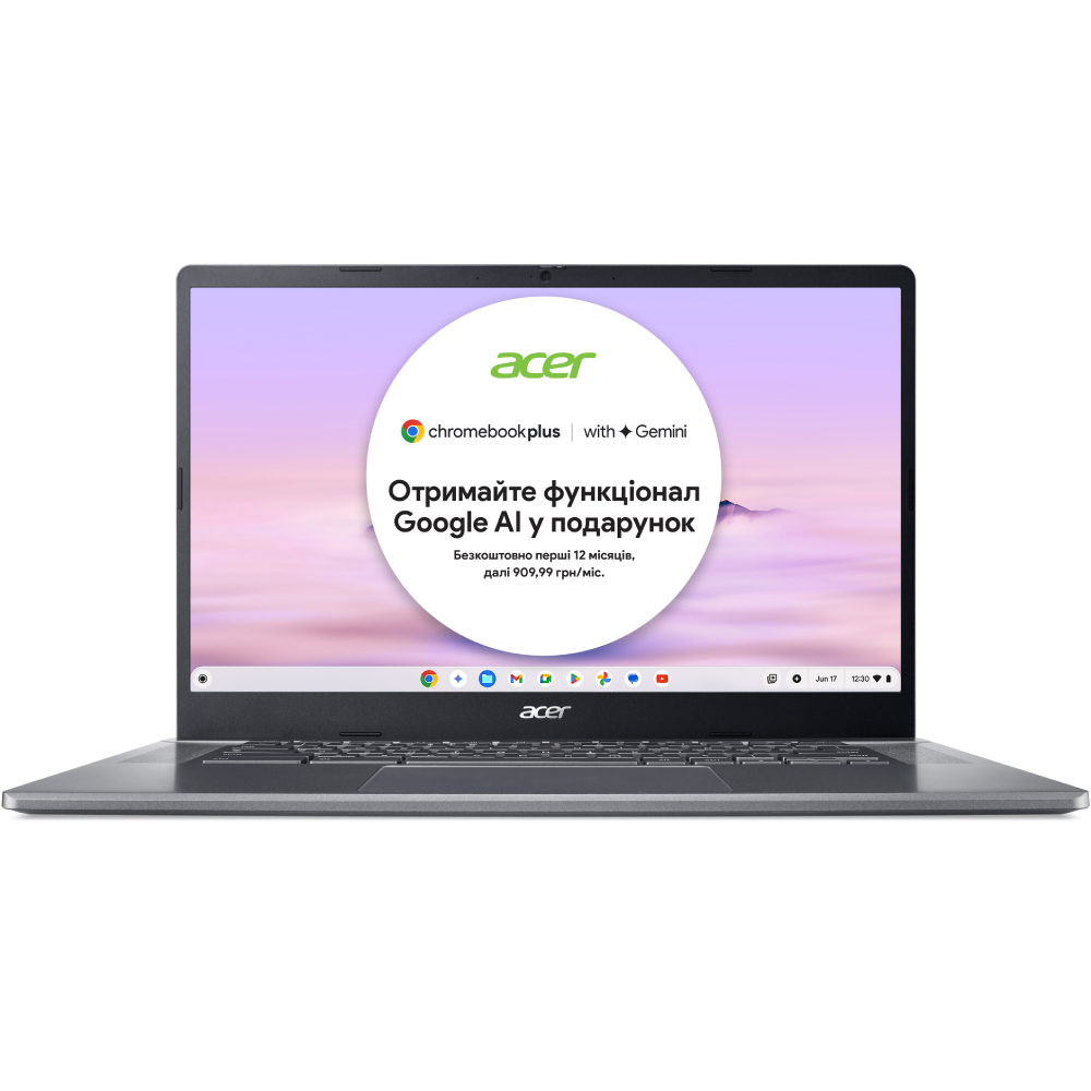 Ноутбук ACER Chromebook Plus з Google AI CB515-2H Steel Gray (NX.KNUEU.001)