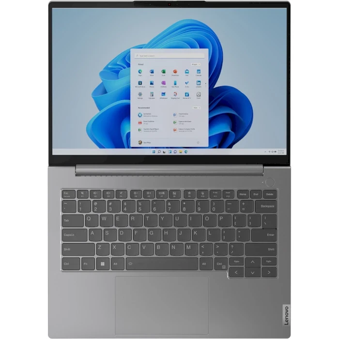 Зовнішній вигляд Ноутбук Lenovo ThinkBook 14 G6 IRL Arctic Grey (21KG007QRA)